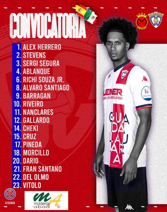 Convocatoria del C.D. Guadalajara para medirse a la U.D. Montijo