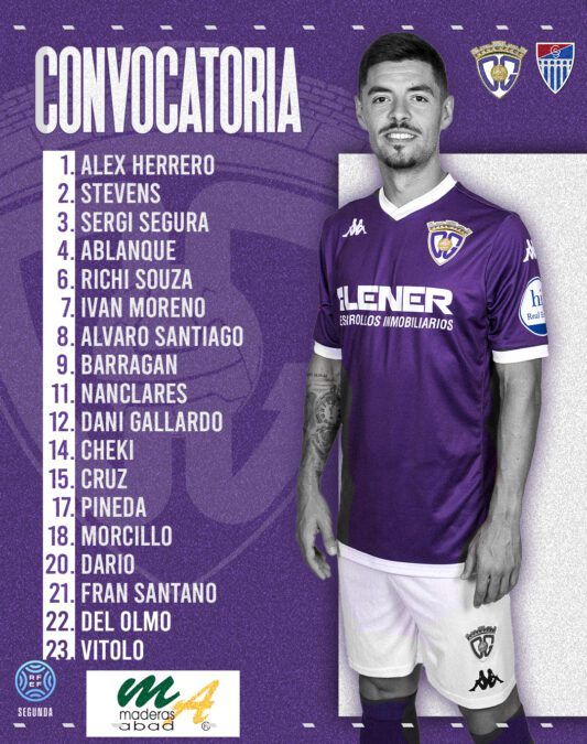 Convocatoria del C.D. Guadalajara para recibir a la Gimnástica Segoviana