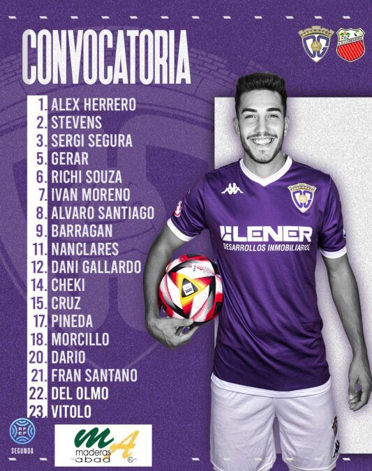 Convocatoria del C.D. Guadalajara para recibir a la A.D. Llerenense